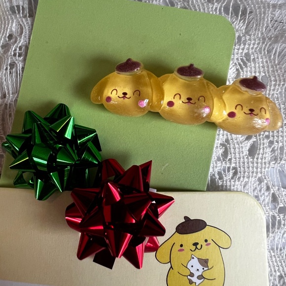 Pompompurin Necklace Bracelet Hair Clips - Picture 6 of 7